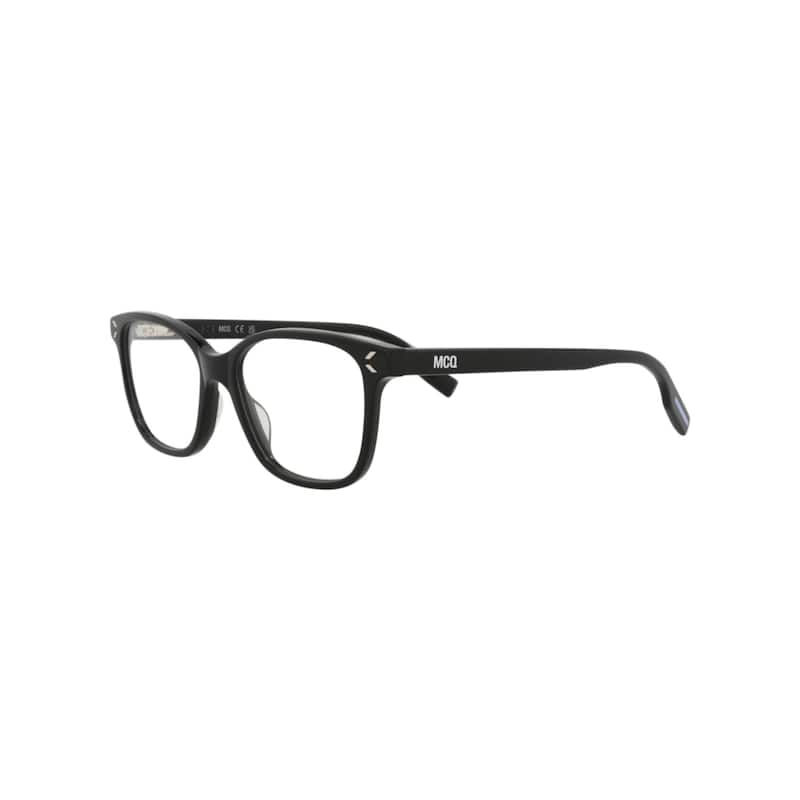 McQ Alexander McQueen Square-Frame Acetate Optical Frames, Transparent Lens, Shiny Black Frame