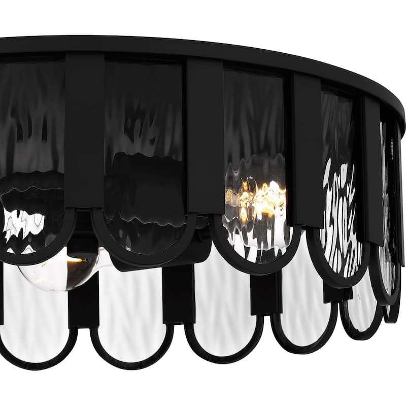 Vera 3-Light Matte Black Flush Mount