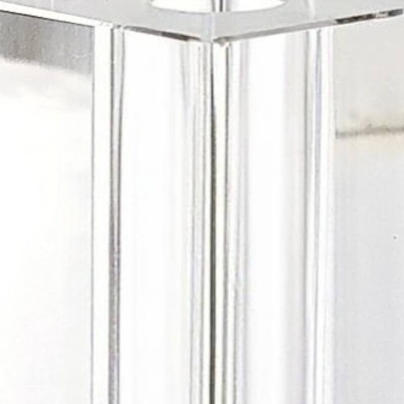 HomeRoots 7" Clear Bud Lead Free Crystal Table Vase