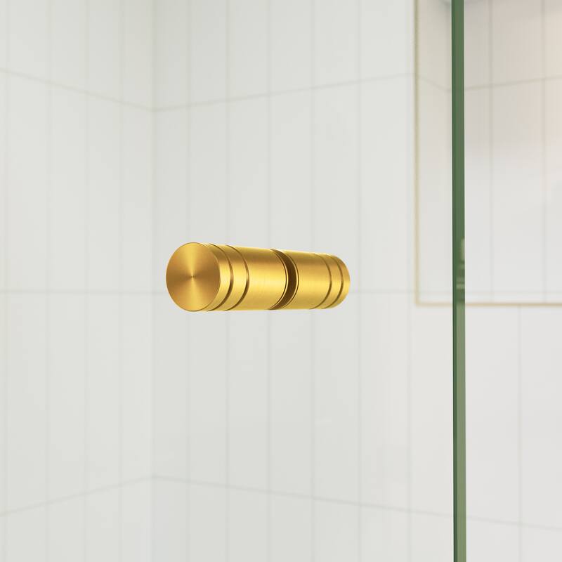 Glass Warehouse 58.25" x 51" Frameless Shower Bath Door - Glass Hinge