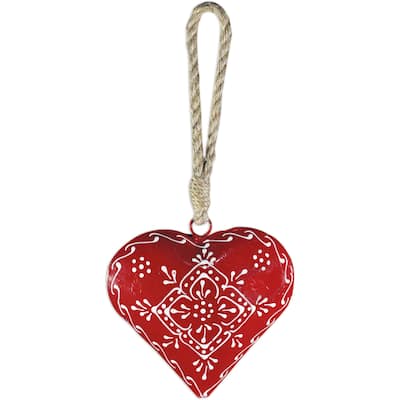 Heart Ornament 5" -Set of 2
