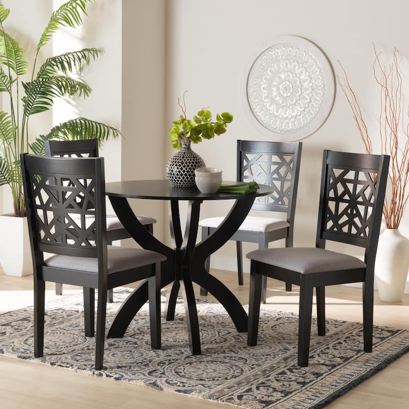 Lena Modern Wood 5-Piece Dining Set