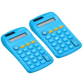 2Pcs Small Pocket Calculator 8 Digit Display Office Handheld