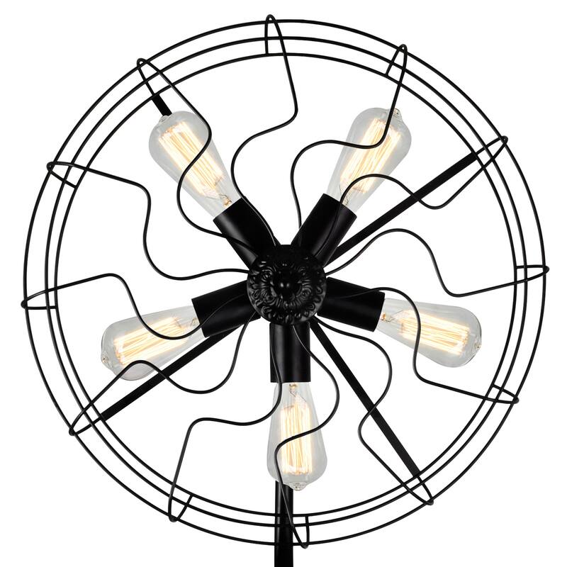 Pamela 5 Light Floor Lamp With Black Finish