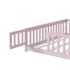 preview thumbnail 42 of 45, Rubber Wood Floor Bed with Fence and Door,Twin Size