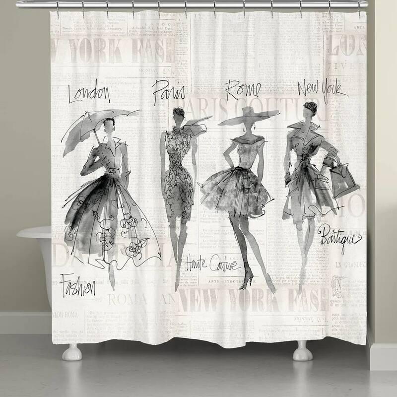 Fashion Sketchbook Shower Curtain