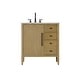 preview thumbnail 1 of 9, Elegant Lighting VF29632 Blakely 32" Free Standing Single Basin Vanity Linen Oak