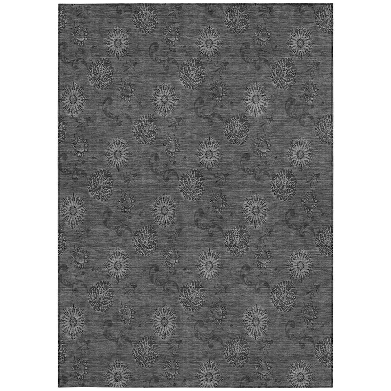 HomeRoots Floral Transitional Rectangle Outdoor Rug