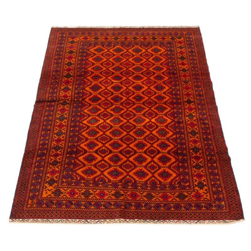Teimani Orange Rug 3'7" x 6'4" - 3'7 x 6'4