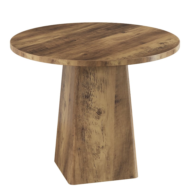 31.5" Industrial Round Kitchen Dining Table for Small Spaces