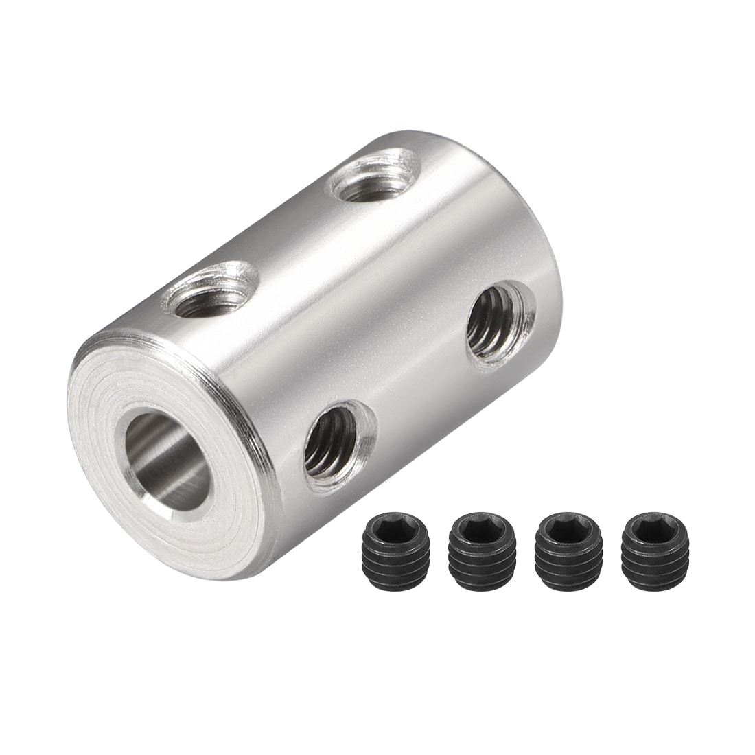 uxcell 3mm to 4mm Bore Rigid Coupling Set Screw L26XD10 Aluminum Alloy,Shaft Coupler Connector,Motor Accessories
