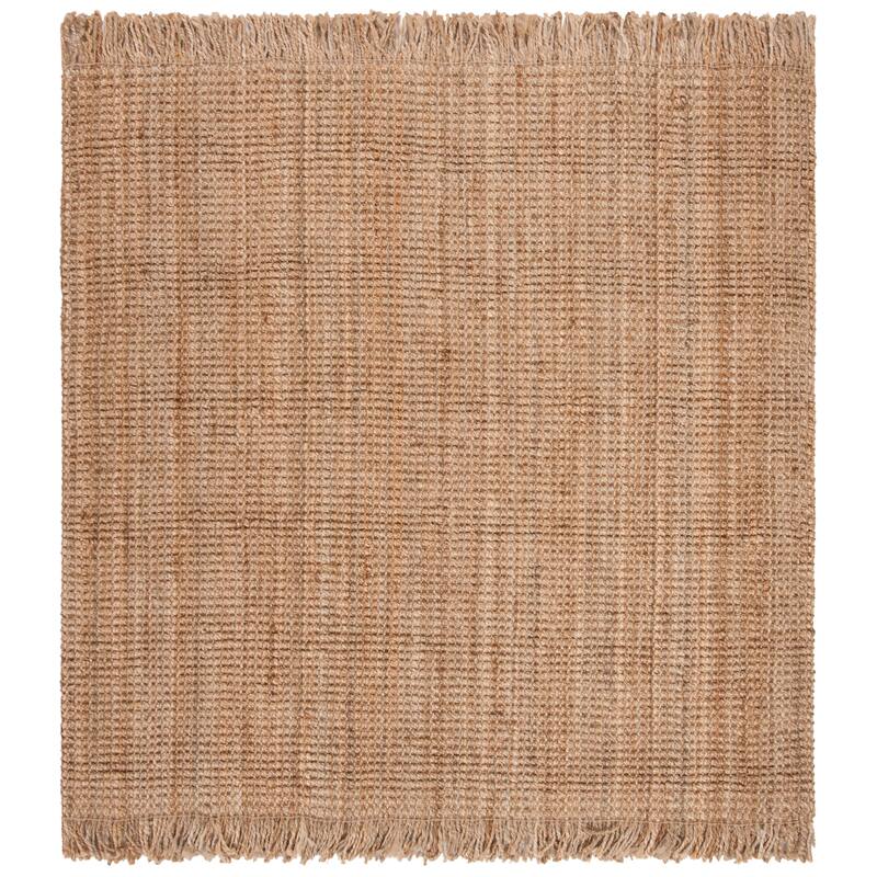SAFAVIEH Handmade Natural Fiber Sidse Casual Solid Jute Rug - 6' Square - Natural