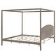 preview thumbnail 13 of 15, 83.9"L Wood Canopy Bed Platform Bed with Headboard and Support Legs,King Size