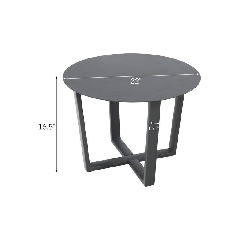 Aluminum Outdoor Side Table Patio End Table