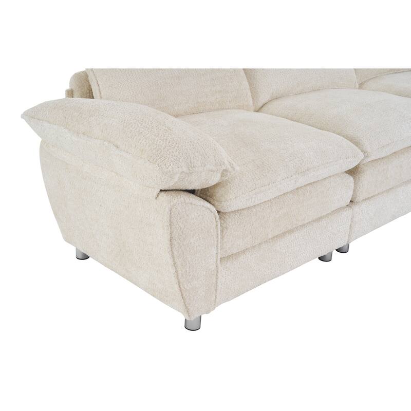 Modern dark three-seater sofa, polyester sofa sleeper, comfortable upholstered furniture for living room, apartment