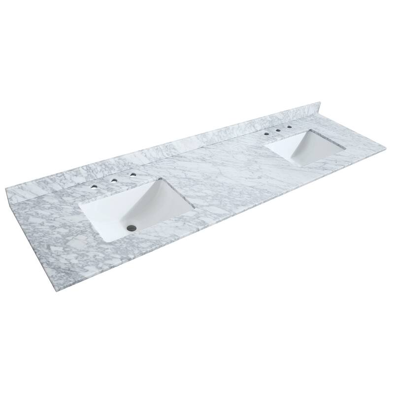 Deborah 80-inch Dark Gray Double Vanity, Square Sinks, 70-inch Mirror