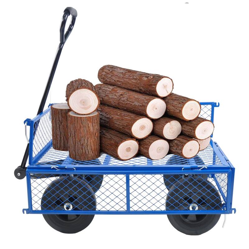 Multi-functional cart with 10-inch solid tires for gardening and farming