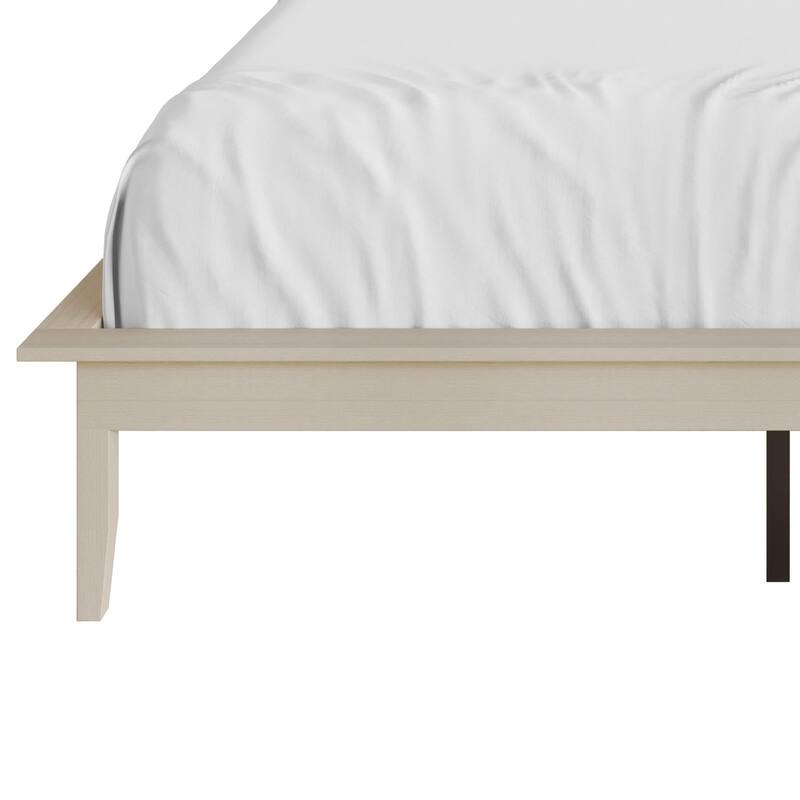 Clayfell Lancaster Platform Bed Frame with Slatted Headboard, No box spring required, Easy Assembly