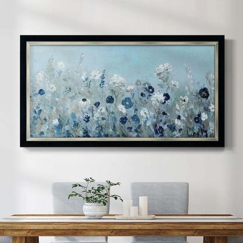Teal Light Garden Premium Framed Canvas- Ready to Hang