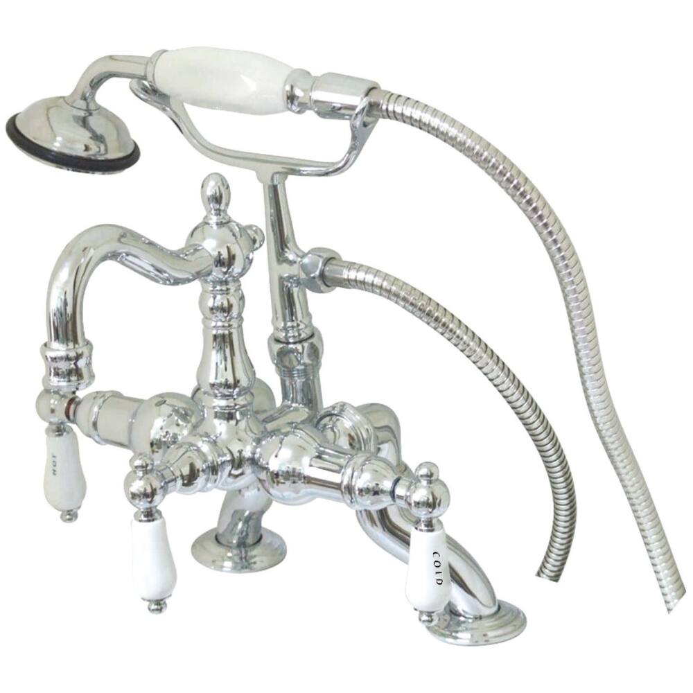 Kingston Brass Vintage Deck Mounted Clawfoot Tub Filler with Built-In
