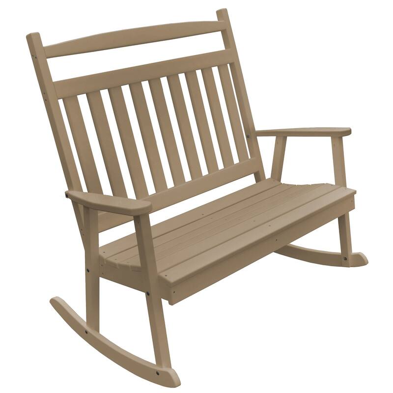 Poly Classic Double Rocker - Weathered Wood
