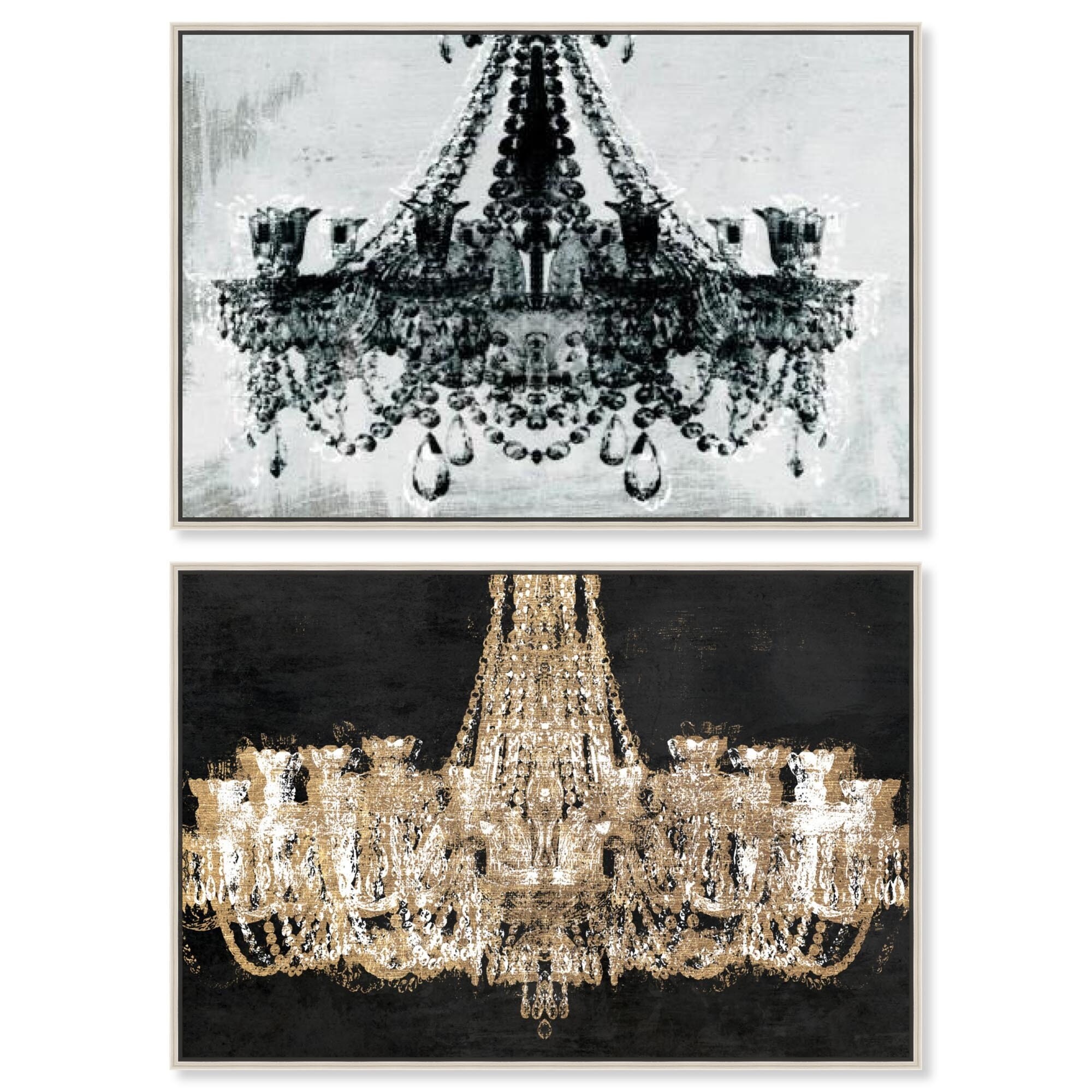 Golden Luxe Glam Set Canvas by Art Remedy