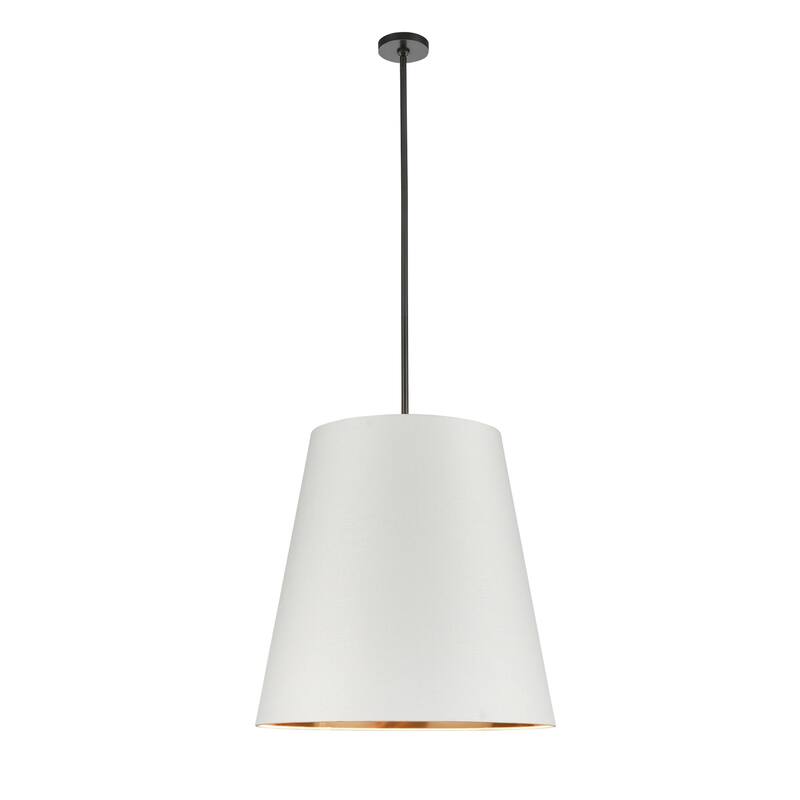 Alora Lighting PD311025B Calor 3 Light 25" Wide Pendant - Urban Bronze / White / Gold