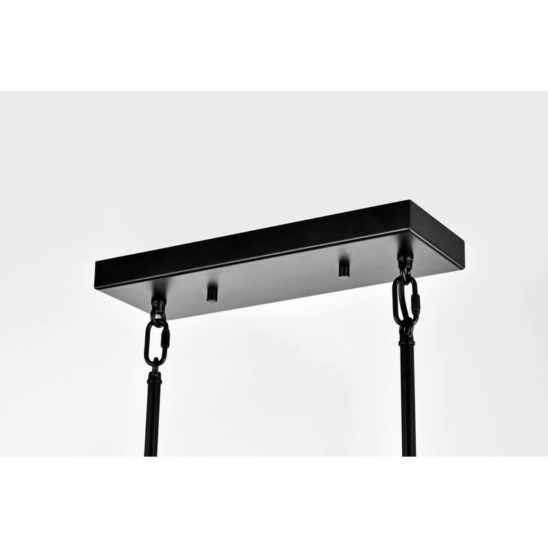 Mooncheeks 10 Inch Modern-Contemporary Style Matte Black Finish Ceiling Pendant Lighted Chandelier 5-Light - N/A