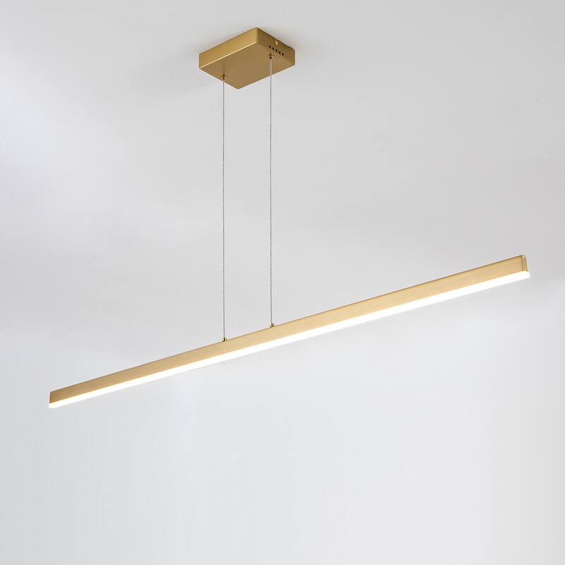 Modern Kitchen Island Dimmable LED Acrylic Linear Pendant Light - Length 47.64''
