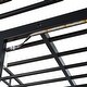 preview thumbnail 9 of 34, Metal Loft Bed Frame with Desk, Shelves, Power Outlet, LED Light and Fabric Wardrobe, Metal Slat Support