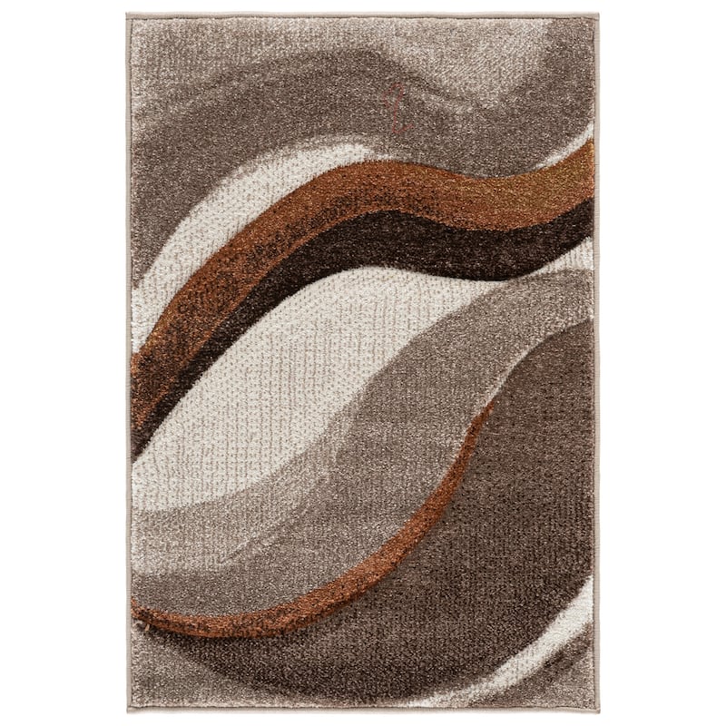 SAFAVIEH Hollywood Zohreh Mid-Century Modern Abstract Rug - 2'3" x 4' - Beige/Brown