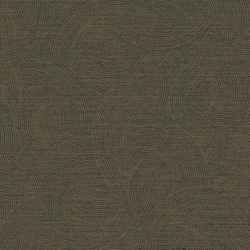 Chesapeake Harrison Charcoal Swirling Geometric Wallpaper