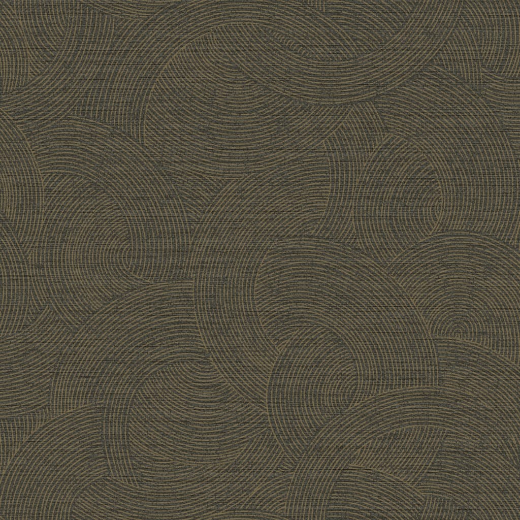 Chesapeake Harrison Charcoal Swirling Geometric Wallpaper
