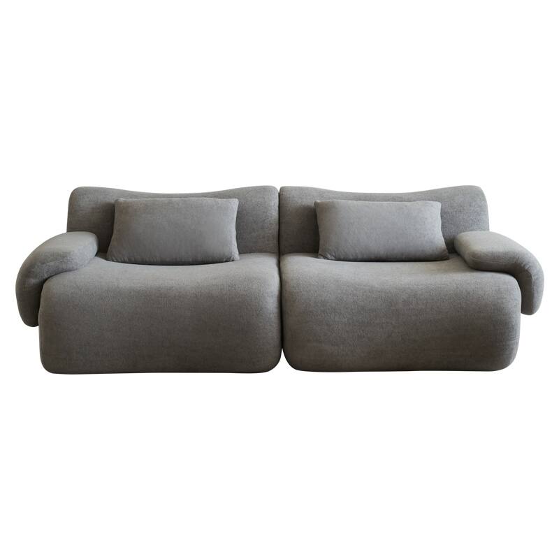 Ergonomics Loveseat Sofa with Curved Deep Seat