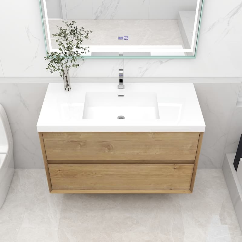 Selina 42" Wall Mounted Vanity with Single Sink - 42
