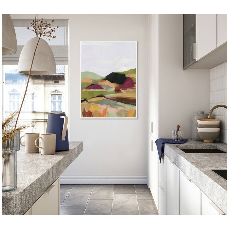 Kate and Laurel Sylvie Dreamy Landscape Framed Canvas by Nikita Jariwala