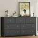 preview thumbnail 6 of 18, Rattan Dresser Storage Cabinet for Bedroom Living Room, Black