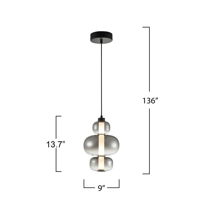 Artcraft Astra Integrated LED Pendant - Black Finish