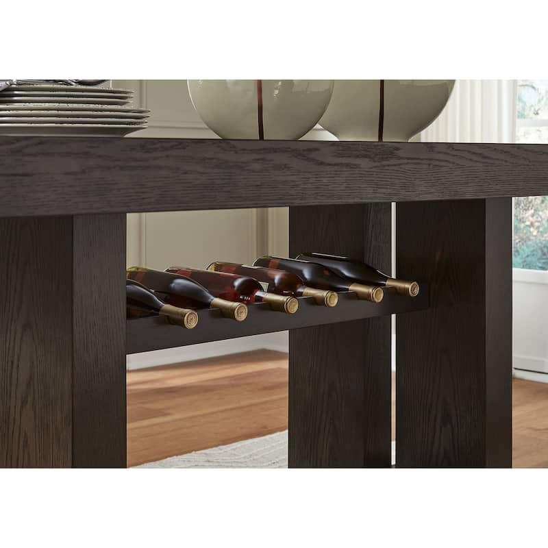 Signature Design by Ashley Burkhaus Dark Brown Rectangular Dining Counter Table - 66"W x 42"D x 36"H