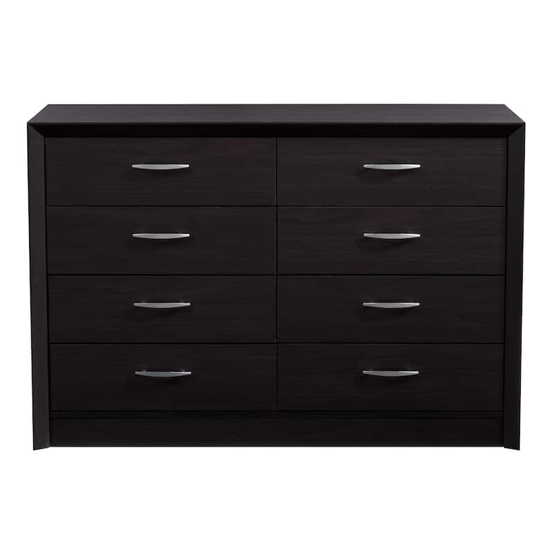 Newport 8 Drawer Dresser - Black Oak