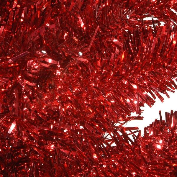 Shop 3 Medium Red Pine Tinsel Artificial Christmas Tree Unlit 3 Foot Overstock 31492952