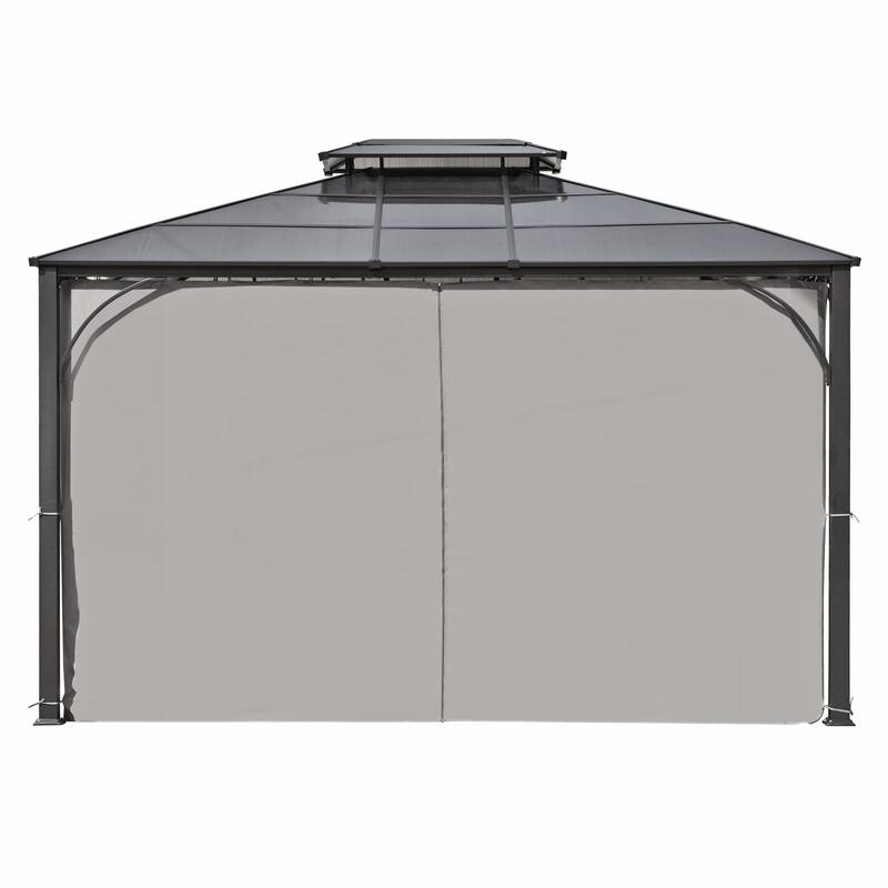 Heavy Duty Double Roof Patio Gazebo with Aluminum Frame