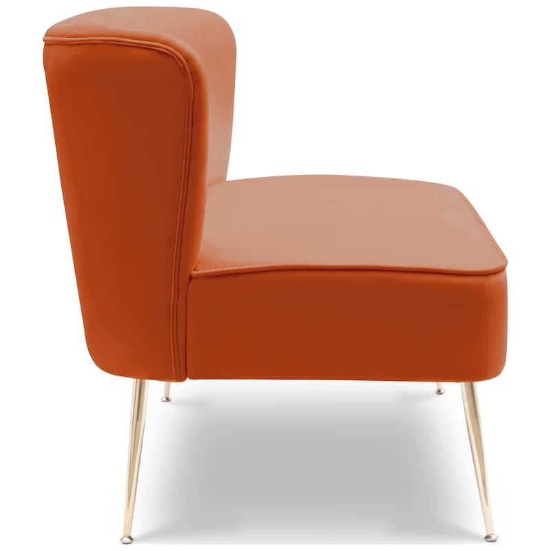 Farrah Upholstered Velvet Polyester Living Room Set With 25 inch Accent Chairs (3-Piece)