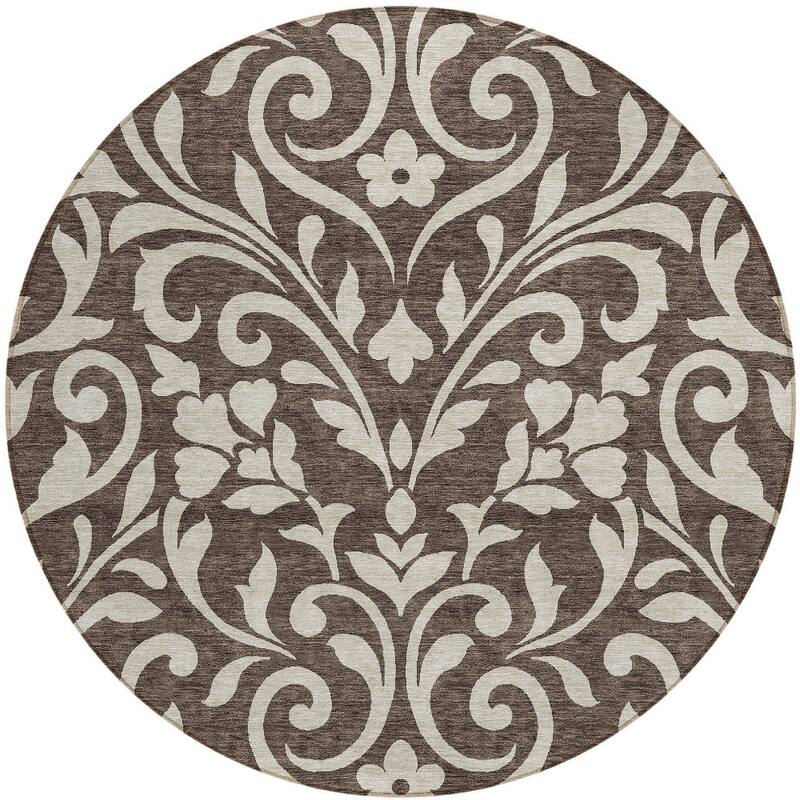 HomeRoots Floral Transitional Rectangle Outdoor Rug