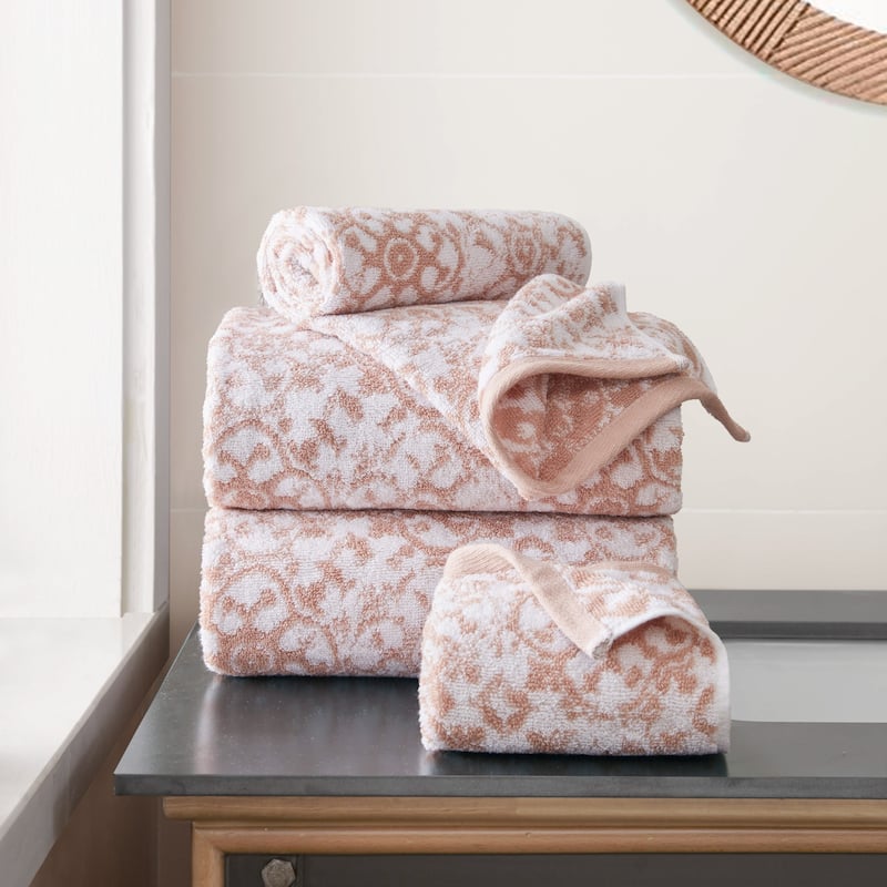 Jessica Simpson Aziza Collection Patterned Bath Towels, Set of 4