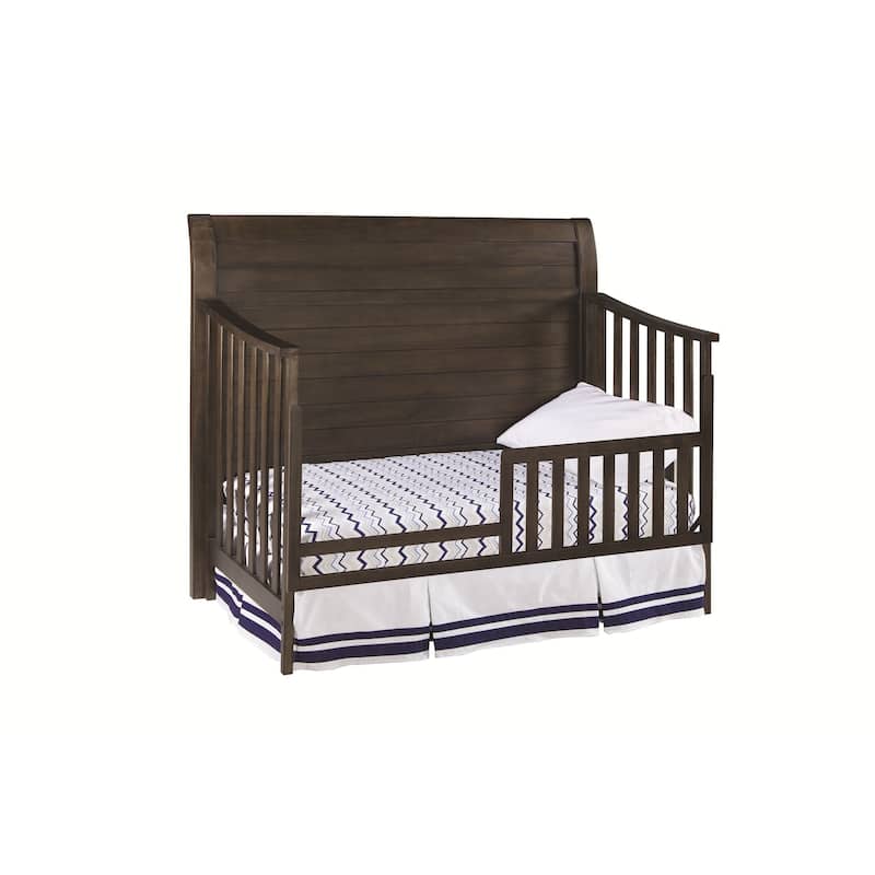 Taylor 57" Wide Farmhouse Convertible Crib, River Rock Brown