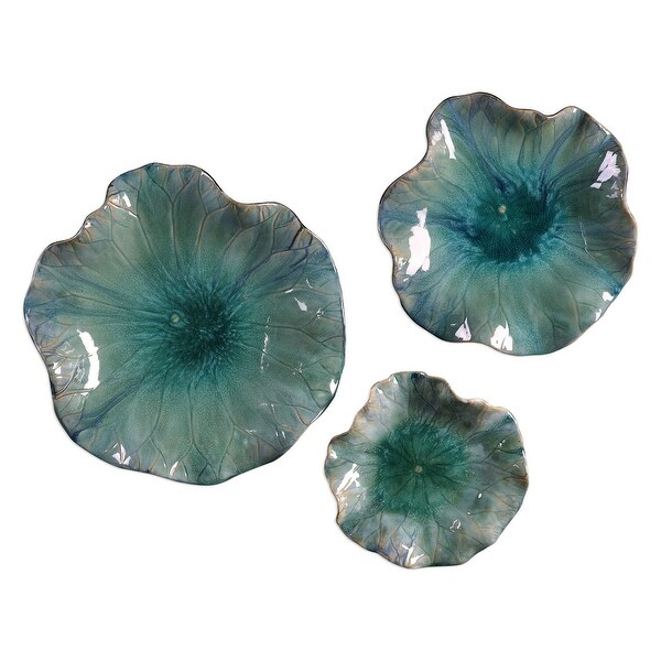 Set of 3 Ceramic Flowers - N/A