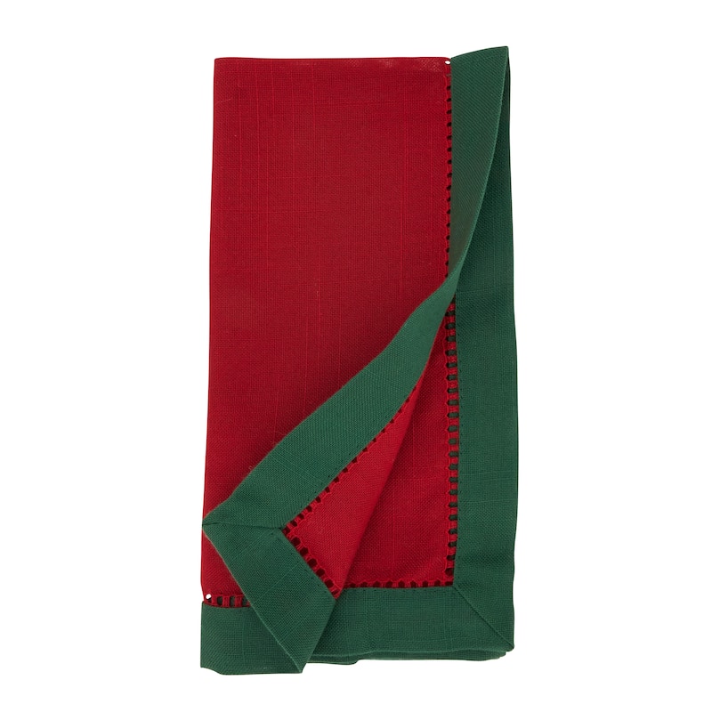 Classic Charm Two-Tone Hemstitch Napkin (Set of 12)