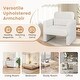 preview thumbnail 10 of 8, Costway 1/2 PCS Chenille Accent Chair with Removable Lumbar Pillow
