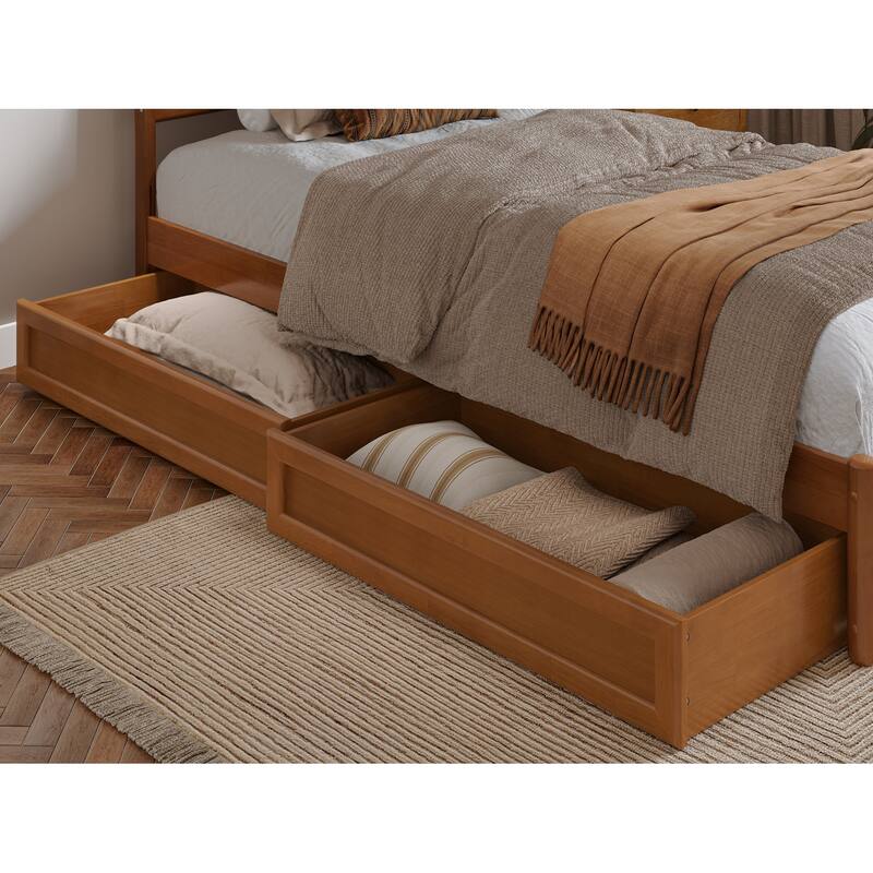 Andorra Platform Bed with Panel Footboard and Storage Drawers